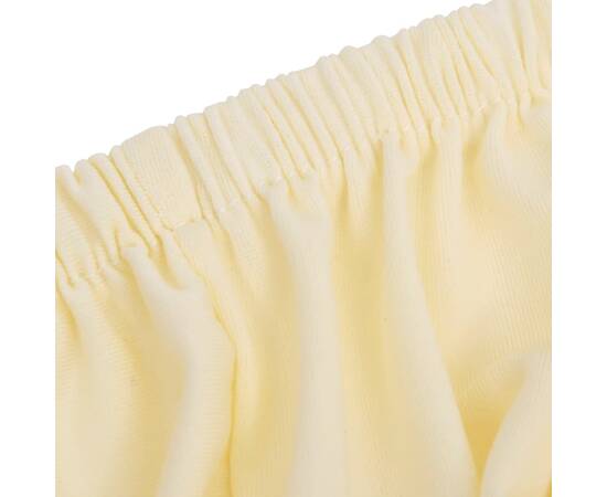 Husă elastică pentru canapea poliester jersey crem, 5 image