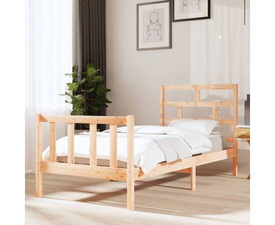 Cadru de pat, 90x200 cm, lemn masiv de pin