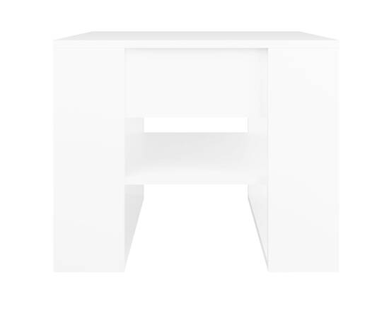 Măsuță de cafea, alb, 55,5x55x45 cm, lemn prelucrat, 3 image