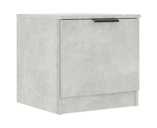 Noptiere, 2 buc., gri beton, 40x39x40 cm, 6 image