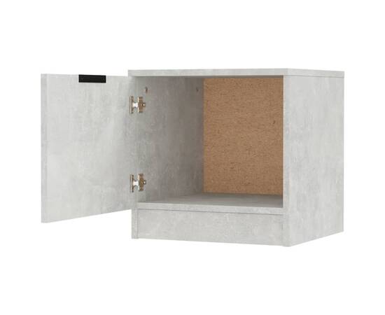 Noptiere, 2 buc., gri beton, 40x39x40 cm, 9 image