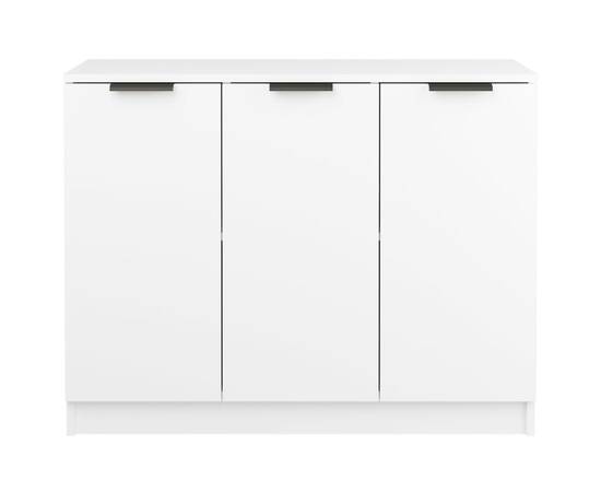 Servantă, alb, 90,5x30x70 cm, lemn prelucrat, 5 image