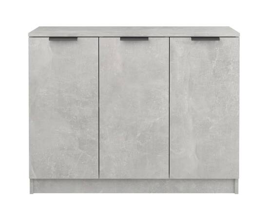 Servantă, gri beton, 90,5x30x70 cm, lemn prelucrat, 5 image
