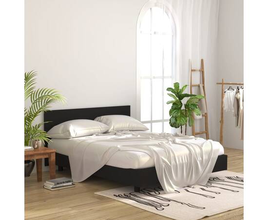 Tăblie de pat, negru, 160x1,5x80 cm, lemn prelucrat, 3 image