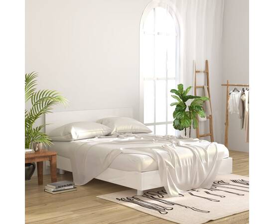 Tăblie de pat,alb extralucios, 160x1,5x80 cm, lemn prelucrat, 3 image
