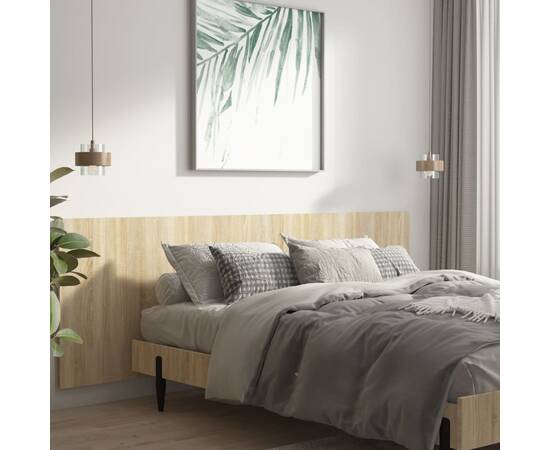 Tăblie de pat,perete,stejar sonoma,240x1,5x80 cm,lemn prelucrat, 3 image