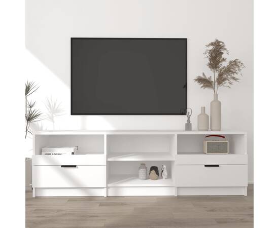 Comodă tv, alb, 150x33,5x45 cm, lemn prelucrat