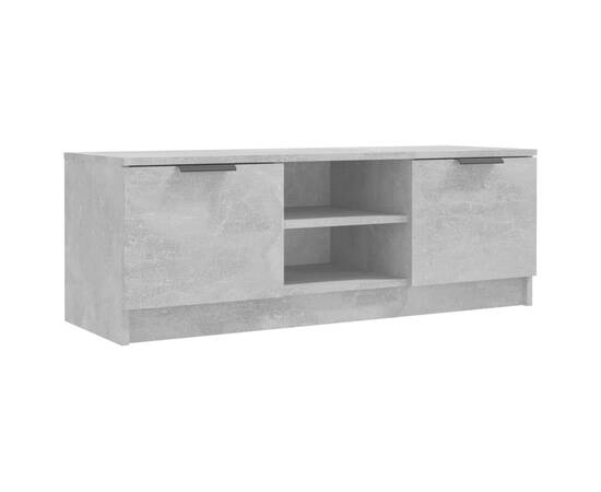 Comodă tv, gri beton, 102x35x36,5 cm, lemn prelucrat, 2 image