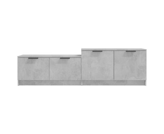 Comodă tv, gri beton, 158,5x36x45 cm, lemn prelucrat, 5 image