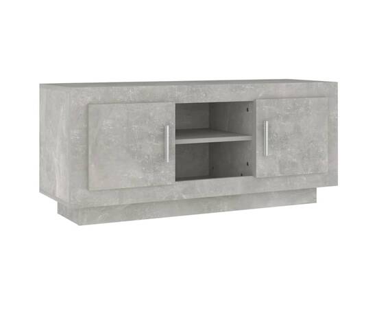 Comodă tv,gri beton, 102x35x45 cm, lemn prelucrat, 2 image