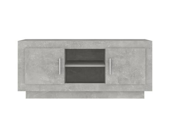 Comodă tv,gri beton, 102x35x45 cm, lemn prelucrat, 5 image