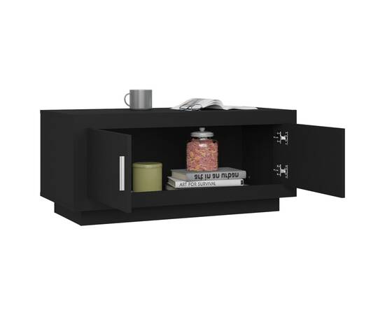 Măsuță de cafea, negru, 102x50x45 cm, lemn compozit, 4 image