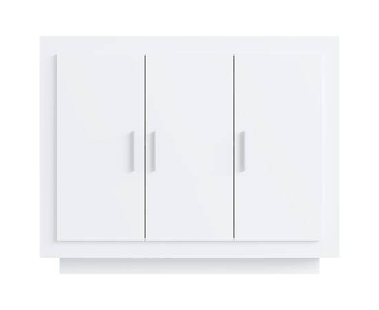 Servantă, alb extralucios, 92x35x75 cm, lemn compozit, 5 image