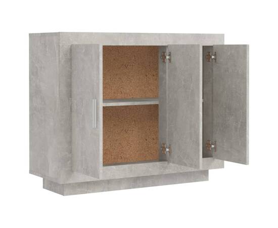 Servantă, gri beton, 92x35x75 cm, lemn compozit, 7 image