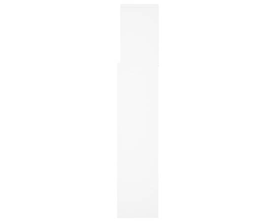 Tăblie de pat cu dulap, alb, 160x19x103,5 cm, 6 image