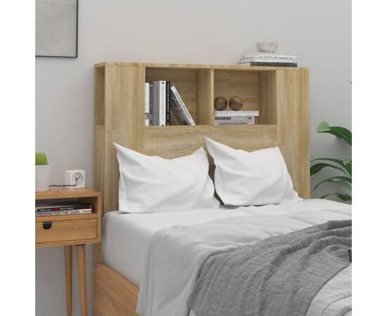 Tăblie de pat cu dulap, stejar sonoma, 100x18,5x104,5 cm