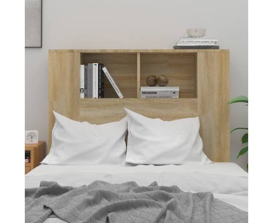 Tăblie de pat cu dulap, stejar sonoma, 100x18,5x104,5 cm, 3 image