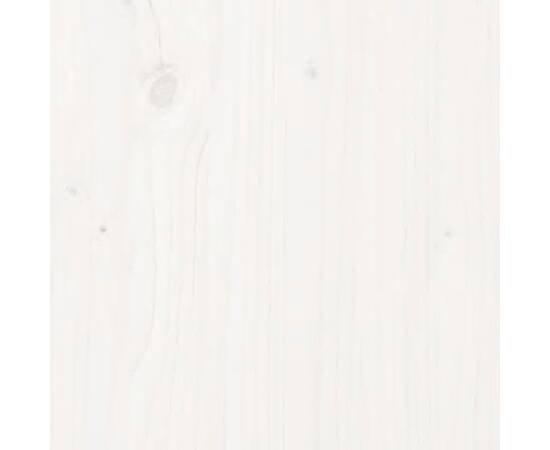 Blat de masă, alb, Ø50x2,5 cm, lemn masiv de pin, 5 image