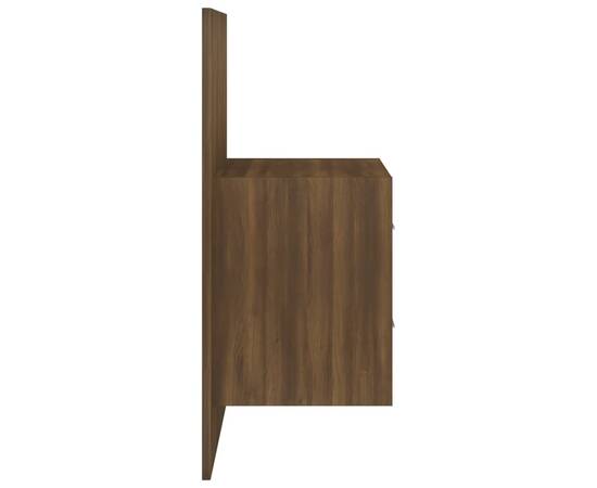 Noptieră de perete,stejar maro, lemn prelucrat, 6 image
