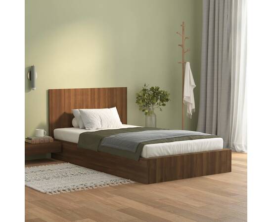 Tăblie de pat, stejar maro, 120x1,5x80 cm, lemn compozit, 3 image