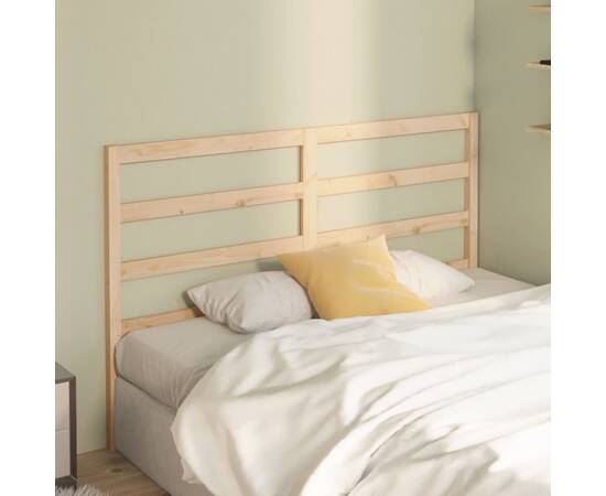 Tăblie de pat, 126x4x100 cm, lemn masiv de pin, 3 image