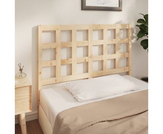 Tăblie de pat, 140,5x4x100 cm, lemn masiv de pin, 5 image