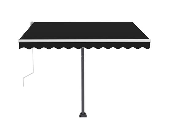 Copertină retractabilă manual cu led, antracit, 350x250 cm, 5 image