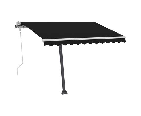 Copertină retractabilă manual cu led, antracit, 350x250 cm, 3 image