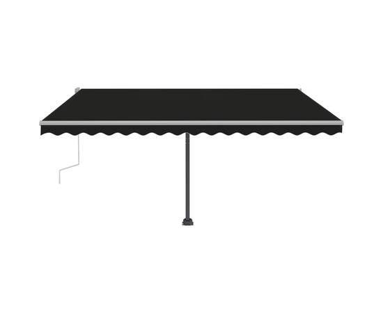 Copertină retractabilă manual cu led, antracit, 400x300 cm, 5 image