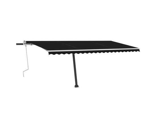 Copertină retractabilă manual cu led, antracit, 500x300 cm, 5 image