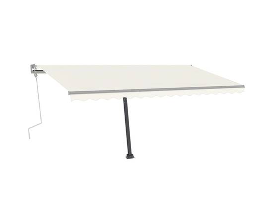 Copertină retractabilă manual cu led, crem, 400x300 cm, 4 image