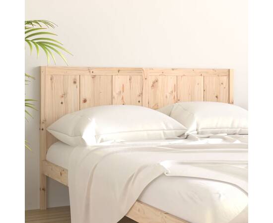 Tăblie de pat, 155,5x4x100 cm, lemn masiv de pin, 3 image