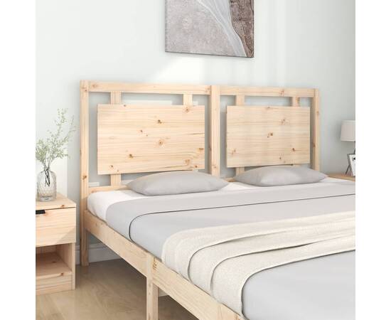 Tăblie de pat, 165,5x4x100 cm, lemn masiv de pin, 3 image