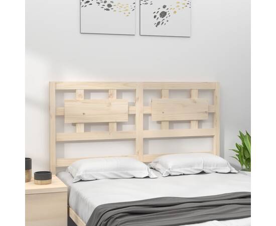 Tăblie de pat, 205,5x4x100 cm, lemn masiv de pin, 3 image