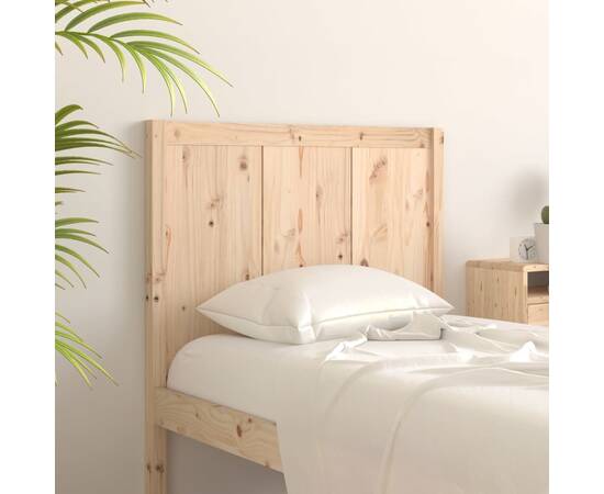 Tăblie de pat, 80,5x4x100 cm, lemn masiv de pin, 3 image