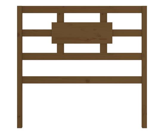 Tăblie de pat, maro miere, 105,5x4x100 cm, lemn masiv de pin, 4 image