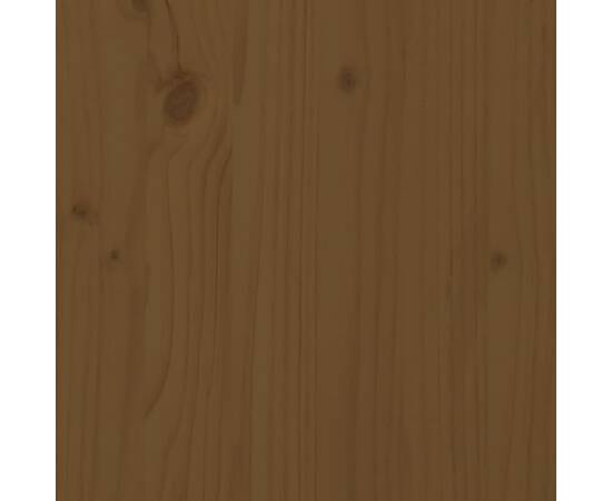 Tăblie de pat, maro miere, 155,5x4x100 cm, lemn masiv de pin, 5 image
