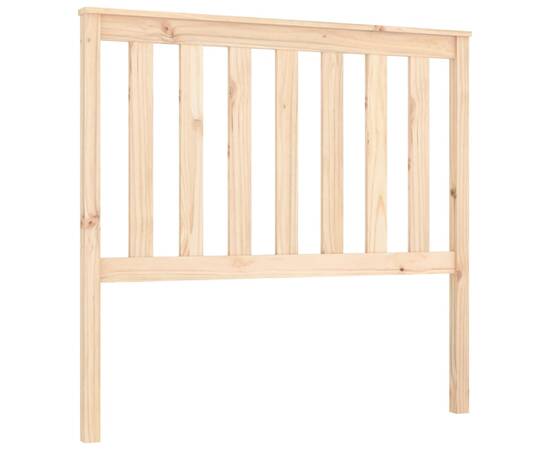 Tăblie de pat, 106x6x101 cm, lemn masiv de pin, 2 image