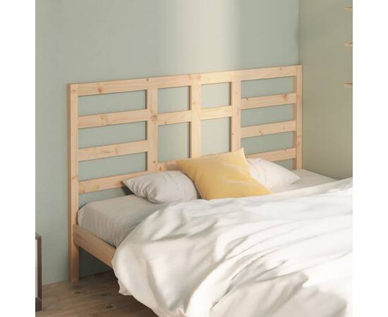Tăblie de pat, 126x4x104 cm, lemn masiv de pin, 3 image