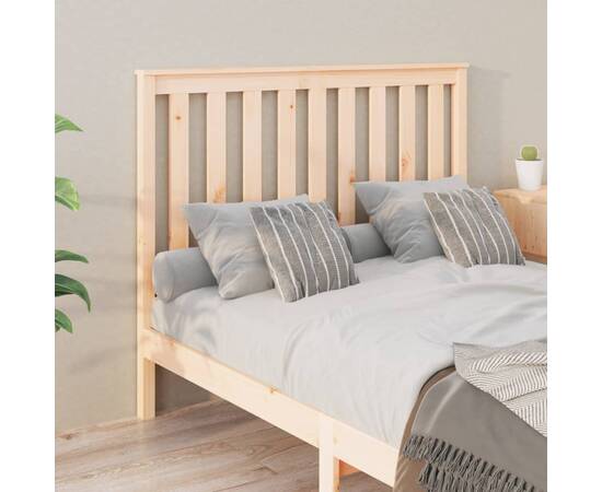 Tăblie de pat, 126x6x101 cm, lemn masiv de pin, 4 image