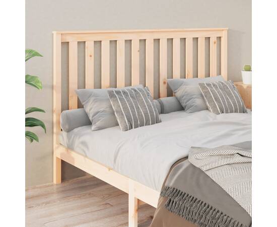 Tăblie de pat, 156x4x101 cm, lemn masiv de pin, 4 image