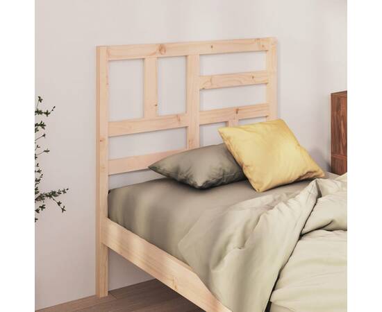 Tăblie de pat, 81x4x104 cm, lemn masiv de pin, 3 image