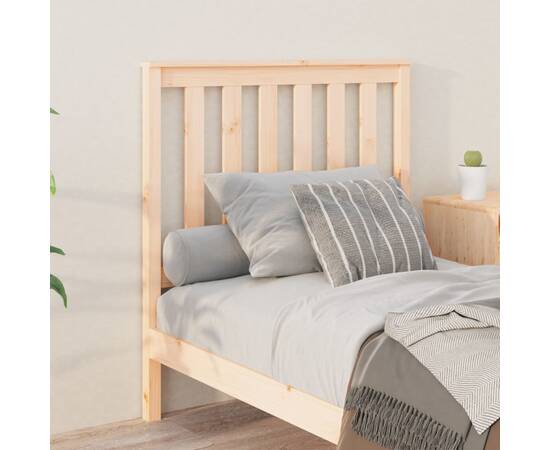 Tăblie de pat, 96x6x101 cm, lemn masiv de pin, 3 image