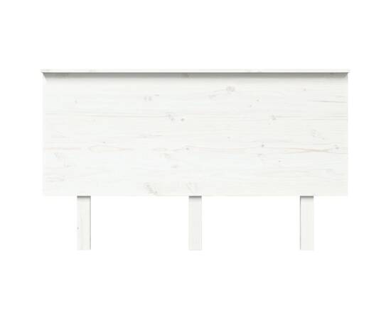 Tăblie de pat, alb, 139x6x82,5 cm, lemn masiv de pin, 3 image