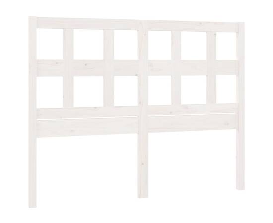 Tăblie de pat, alb, 155,5x4x100 cm, lemn masiv de pin, 2 image