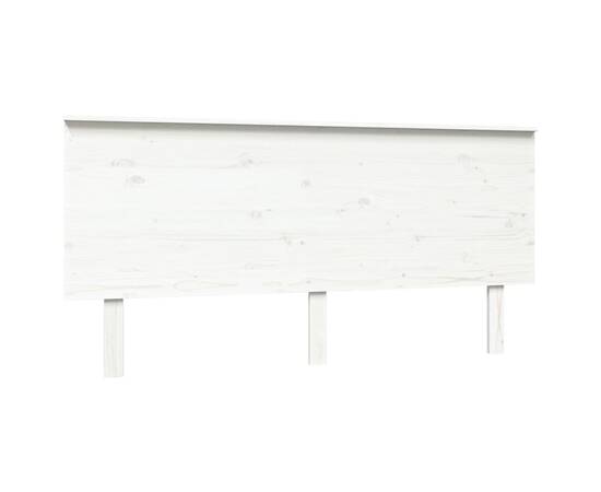 Tăblie de pat, alb, 164x6x82,5 cm, lemn masiv de pin, 2 image