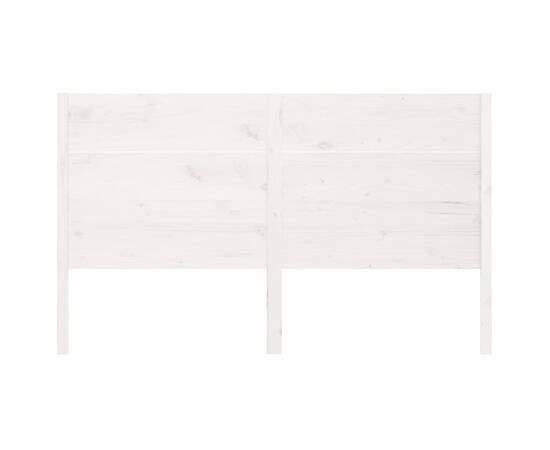 Tăblie de pat, alb, 186x4x100 cm, lemn masiv de pin, 3 image