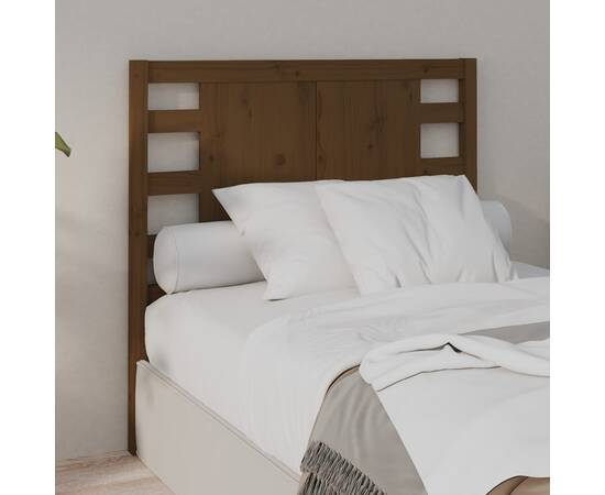 Tăblie de pat, maro miere, 81x4x100 cm, lemn masiv de pin