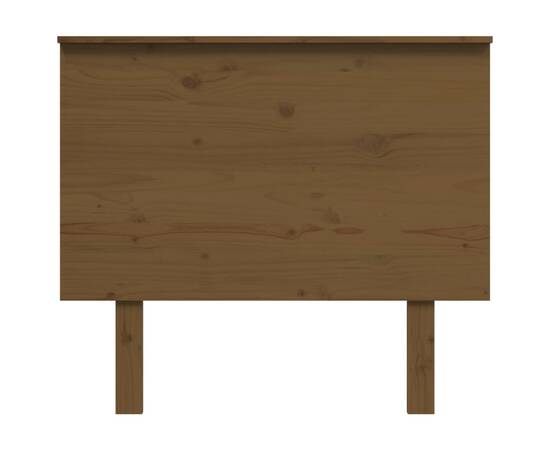 Tăblie de pat, maro miere, 94x6x82,5 cm, lemn masiv de pin, 3 image