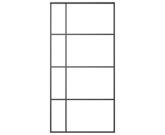 Ușă glisantă, negru, 102,5x205 cm, sticlă esg și aluminiu, 3 image